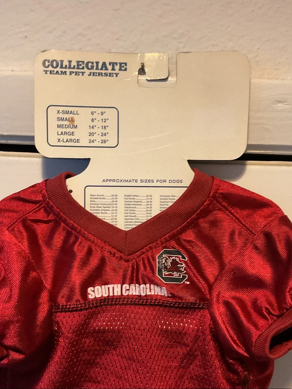 Pets First Garnet Gamecocks Dog Jersey with White Number 00 size Medium